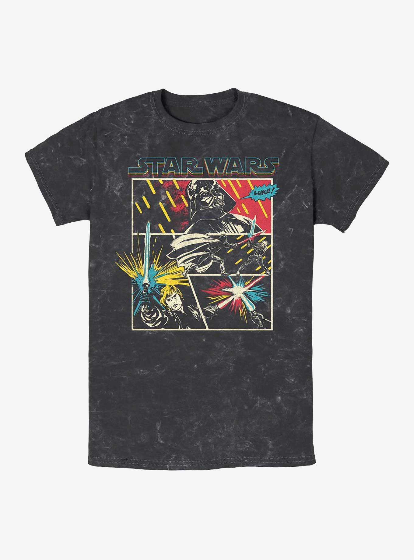 Star Wars Comic Fight Mineral Wash T-Shirt, BLACK, hi-res