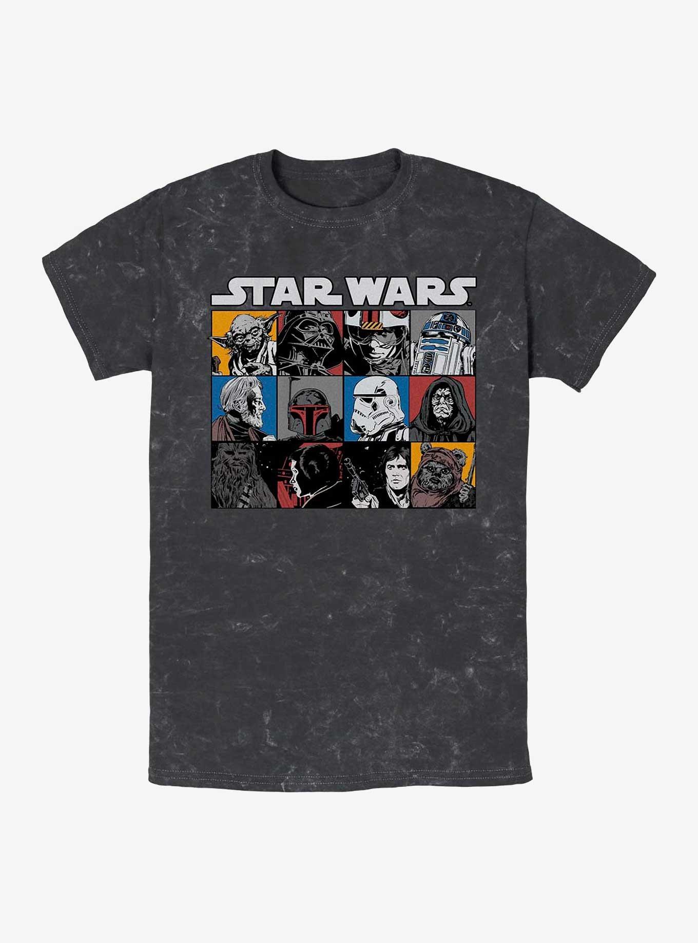Star Wars Comic Strip Rectangle Mineral Wash T-Shirt, , hi-res