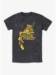 Star Wars Endor Forest Mineral Wash T-Shirt, BLACK, hi-res
