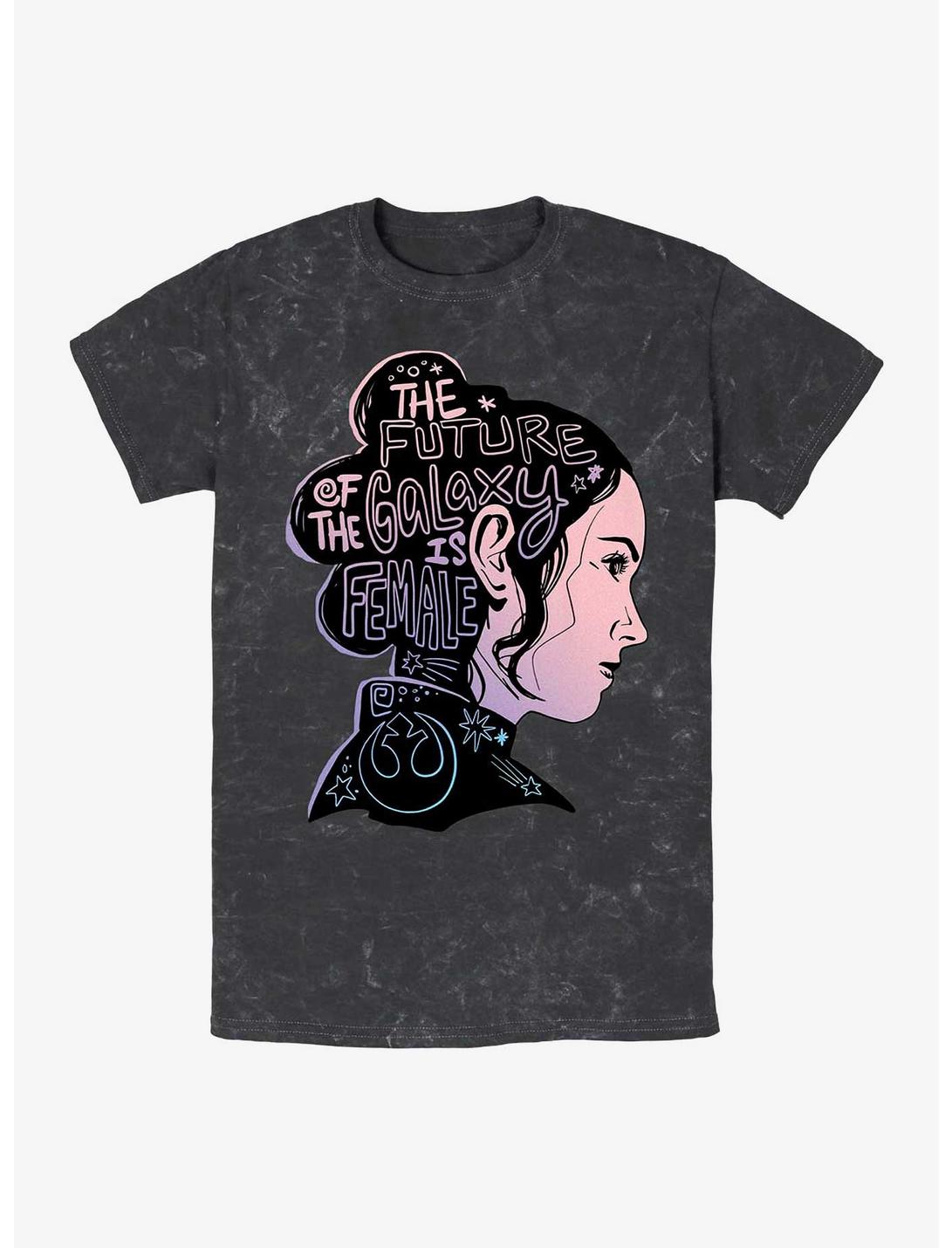 Star Wars Female Future Silhouette Mineral Wash T-Shirt, BLACK, hi-res