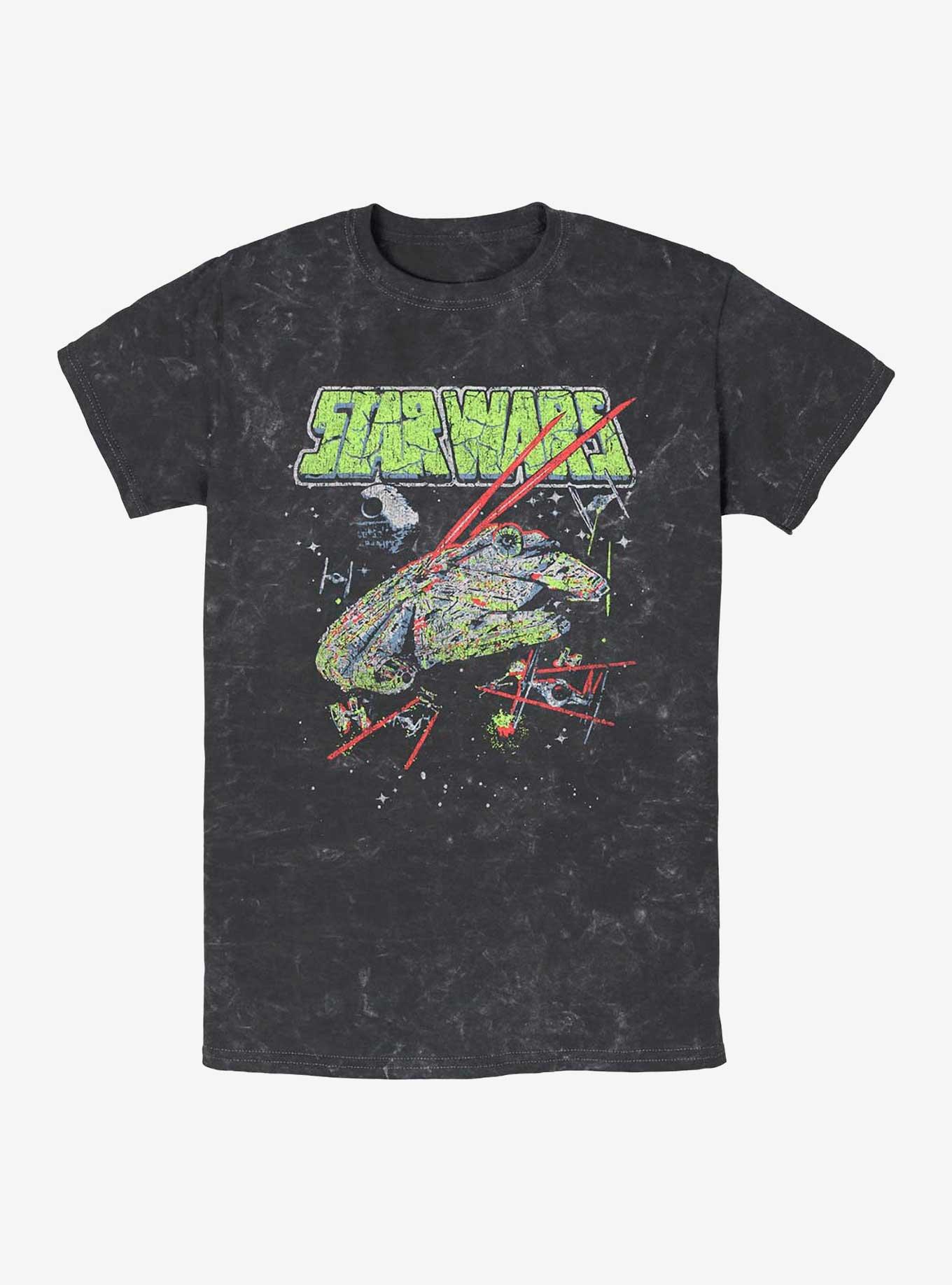 Star Wars Flyby Master Mineral Wash T-Shirt, BLACK, hi-res