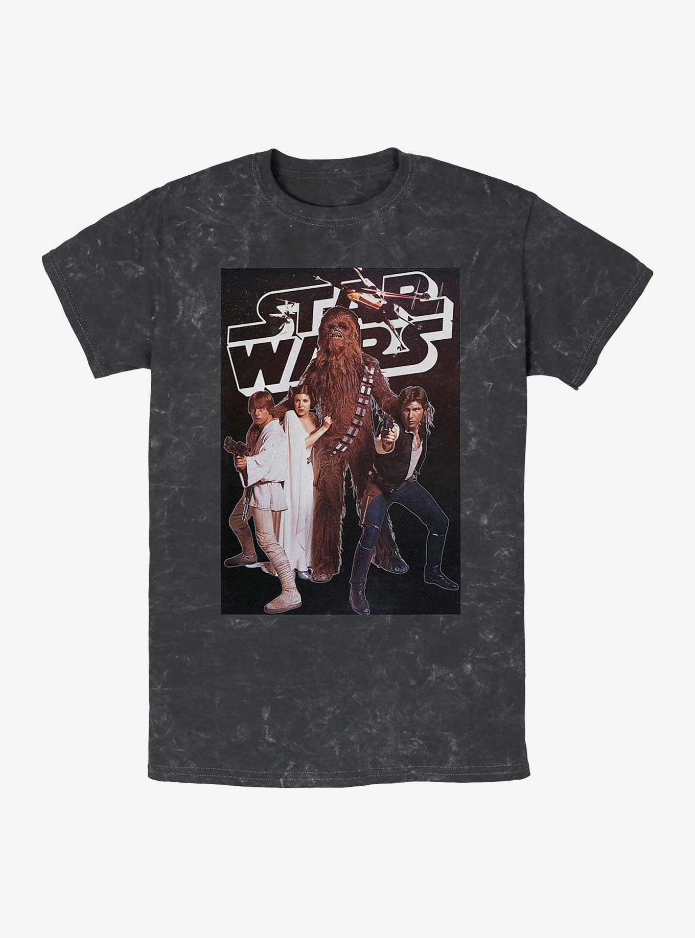 Star Wars Group Mineral Wash T-Shirt, BLACK, hi-res