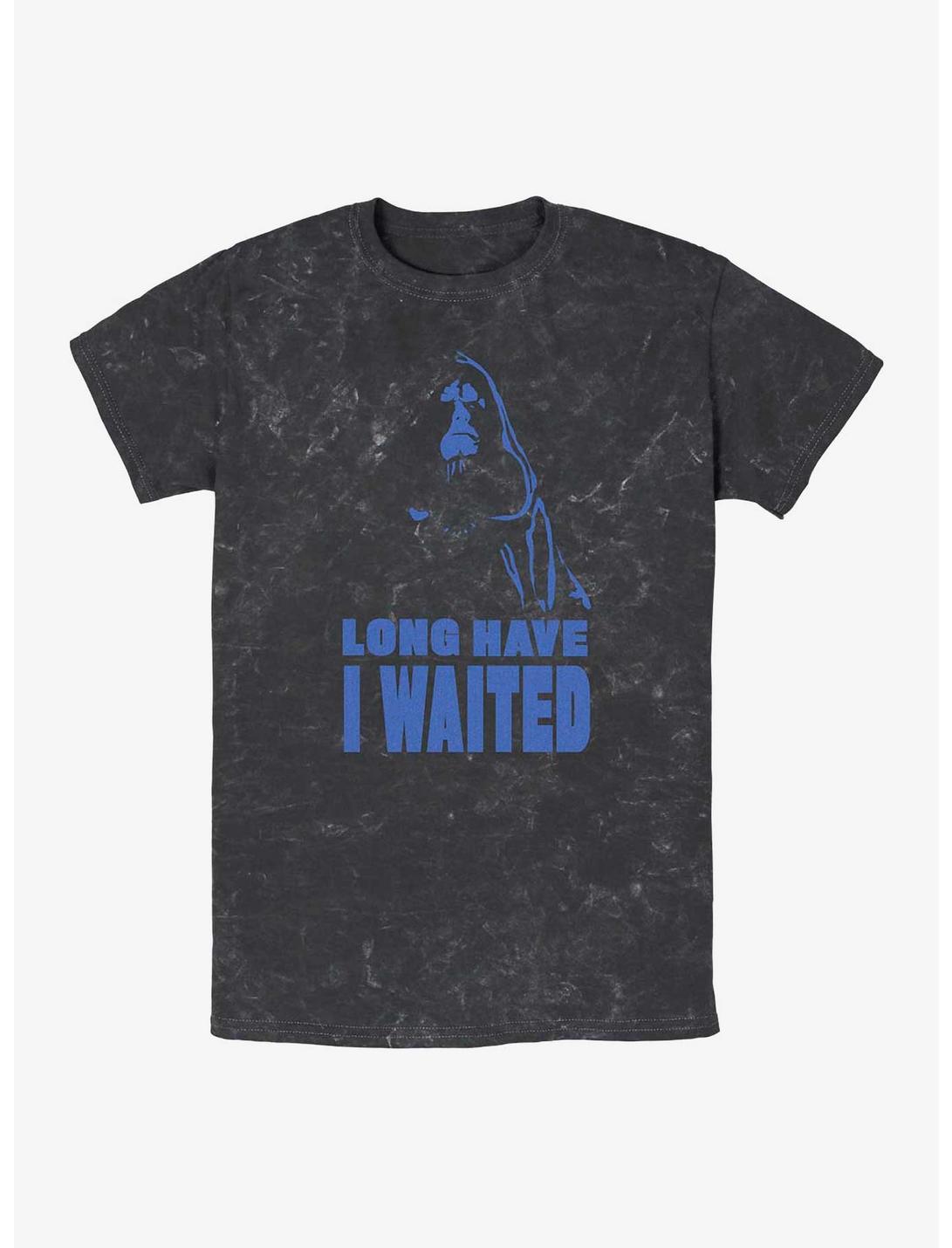 Star Wars Long Wait Mineral Wash T-Shirt, BLACK, hi-res