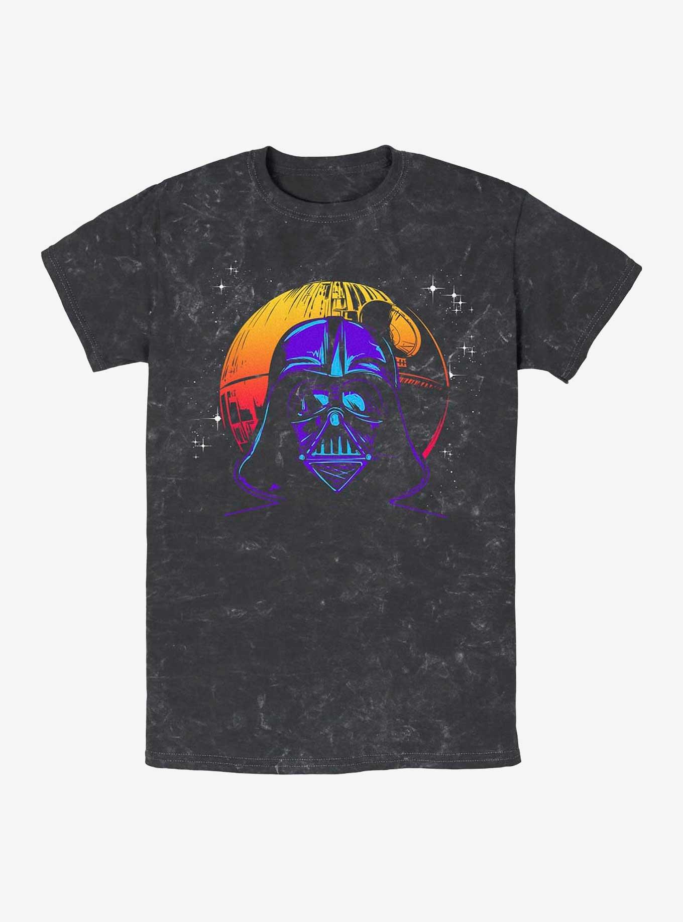 Star Wars Outrun Vader Mineral Wash T-Shirt, BLACK, hi-res