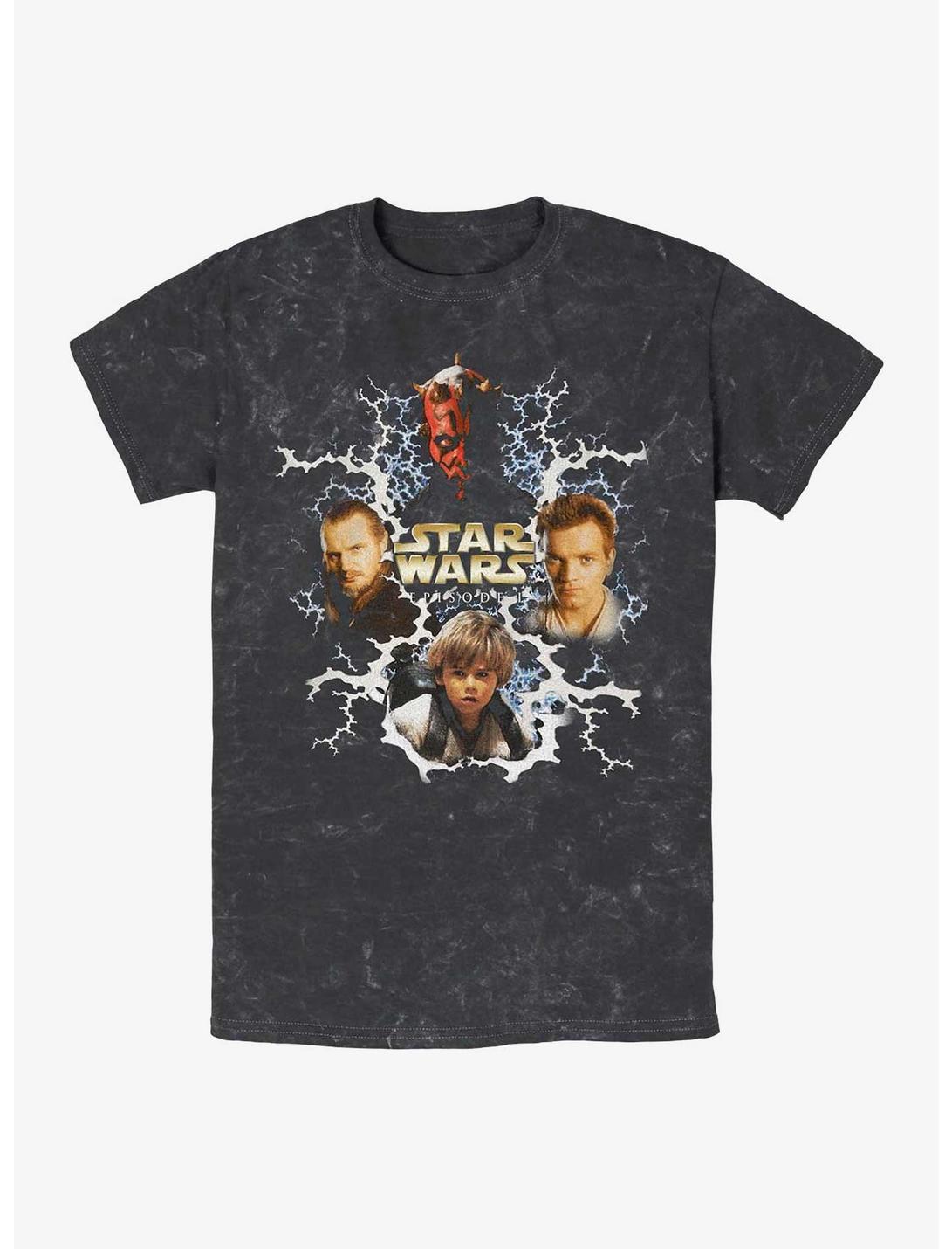 Plus Size Star Wars Vintage Episode One Mineral Wash T-Shirt, BLACK, hi-res