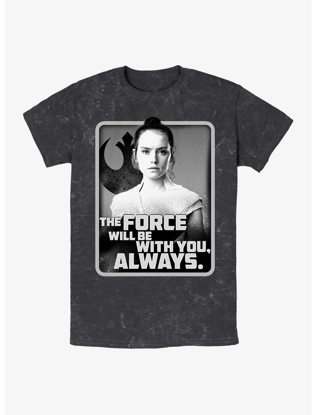 Star Wars With You Rey Mineral Wash T-Shirt, BLACK, hi-res