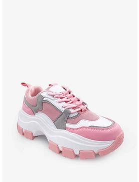 Damian Chunky Bottom Sneaker Pink, , hi-res