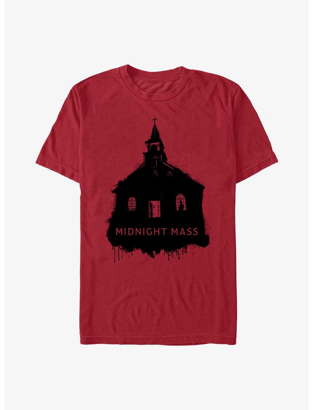 Midnight Mass Spray Paint Church T-Shirt, CARDINAL, hi-res