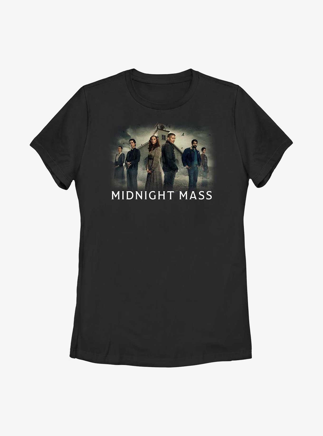 Midnight Mass Cast Poster Womens T-Shirt, BLACK, hi-res