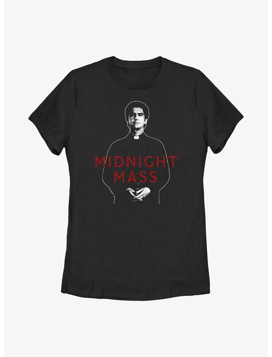 Plus Size Midnight Mass Father Paul Womens T-Shirt, BLACK, hi-res