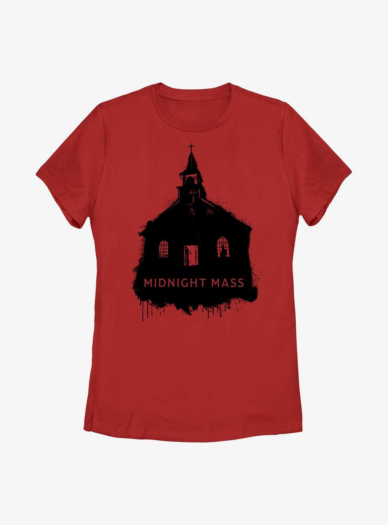 Midnight Mass Spray Paint Church Womens T-Shirt, , hi-res