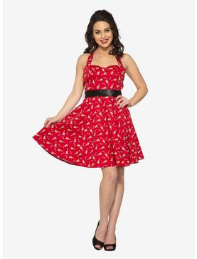 Red Violin Halter Dress, , hi-res