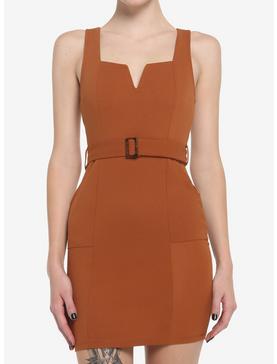 Brown Belted Dress, , hi-res