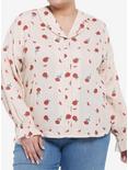 Her Universe Disney Beauty And The Beast Rose Woven Long-Sleeve Blouse Plus Size, MULTI, hi-res