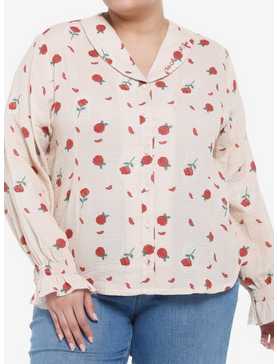 Her Universe Disney Beauty And The Beast Rose Woven Long-Sleeve Blouse Plus Size, , hi-res