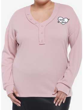 Her Universe Disney Mickey Mouse & Minnie Mouse Waffle Knit Long-Sleeve Top Plus Size, , hi-res
