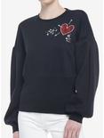 Her Universe Disney Mickey Mouse & Minnie Mouse Balloon Sleeve Sweater, BLACK, hi-res