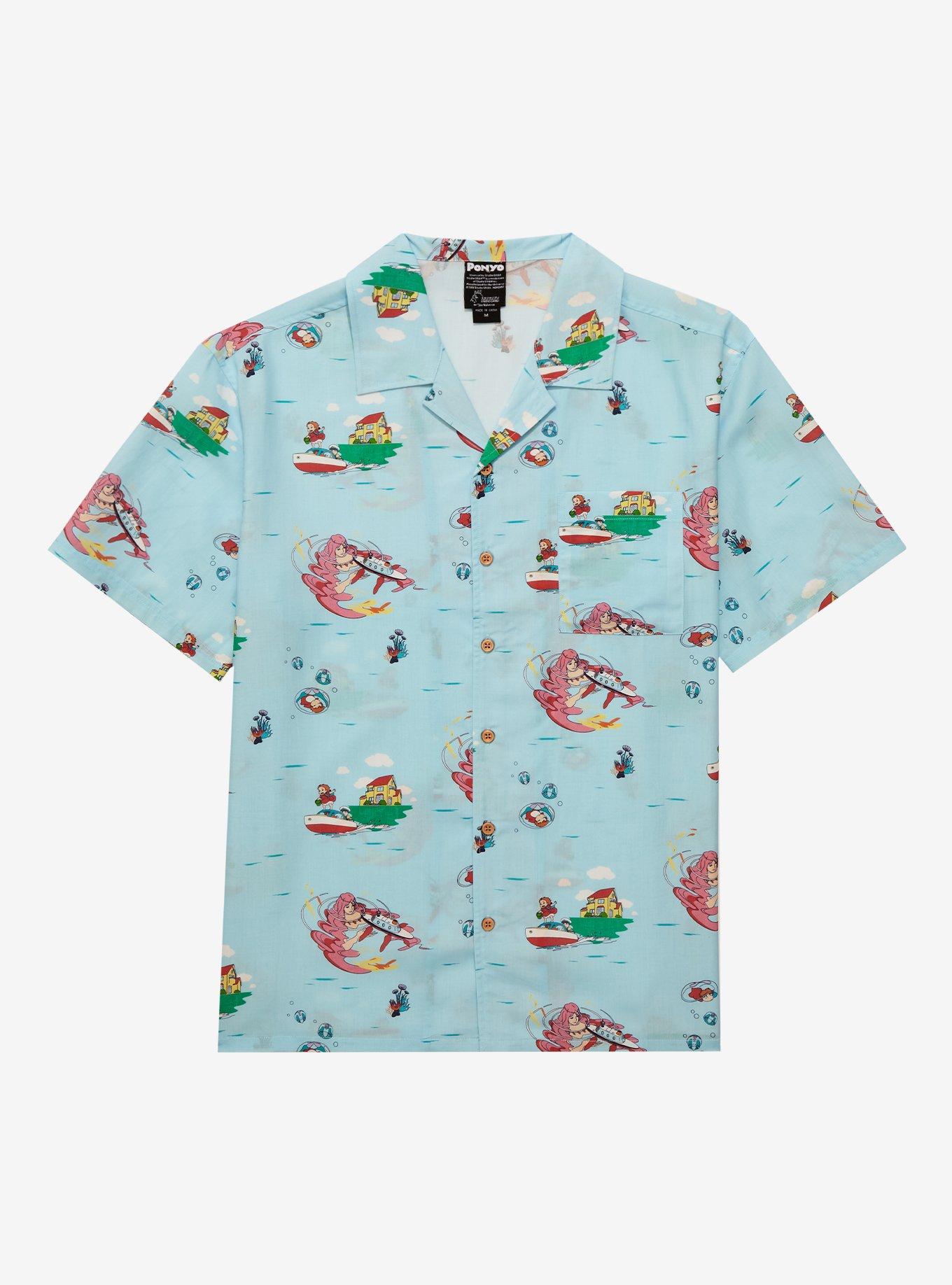 Our Universe Studio Ghibli Ponyo Allover Print Woven Button-Up, MULTI, hi-res