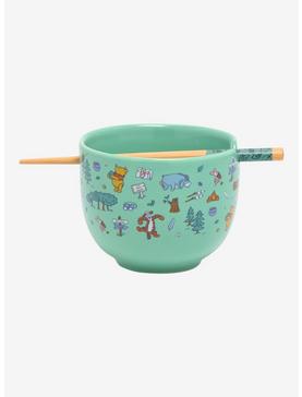 Disney Winnie the Pooh Icons Ramen Bowl with Chopsticks, , hi-res