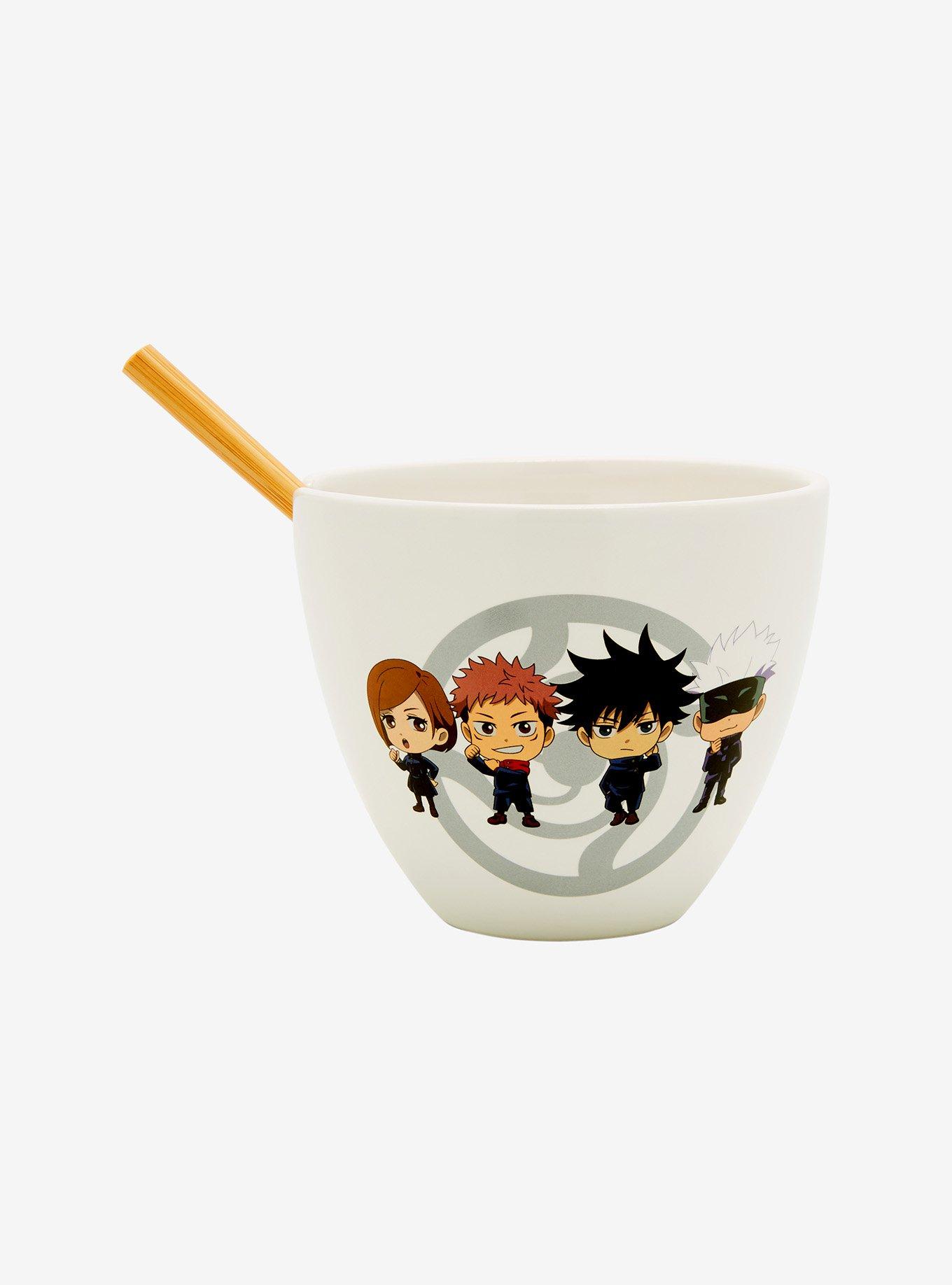 Just Funky Jujutsu Kaisen Ramen Bowl with Chopsticks 16 Ounce Anime Ramen Bowl – Jujitsu Kaisen, Anime Ramen Bowl, Jjk Merch, Yuji Itadori Satoru