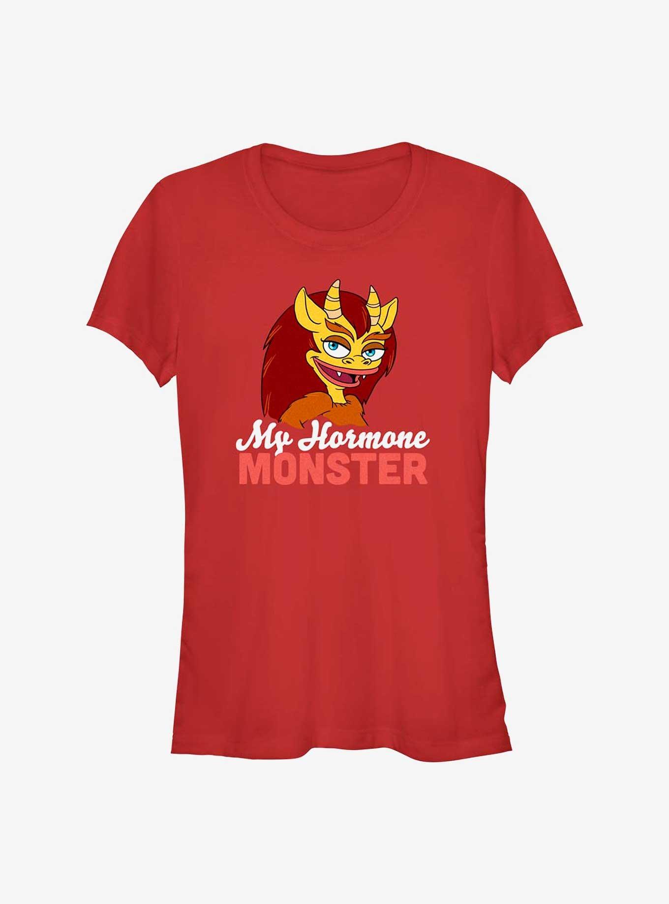 Human Resources Connie Hormone Monster Girls T-Shirt, RED, hi-res