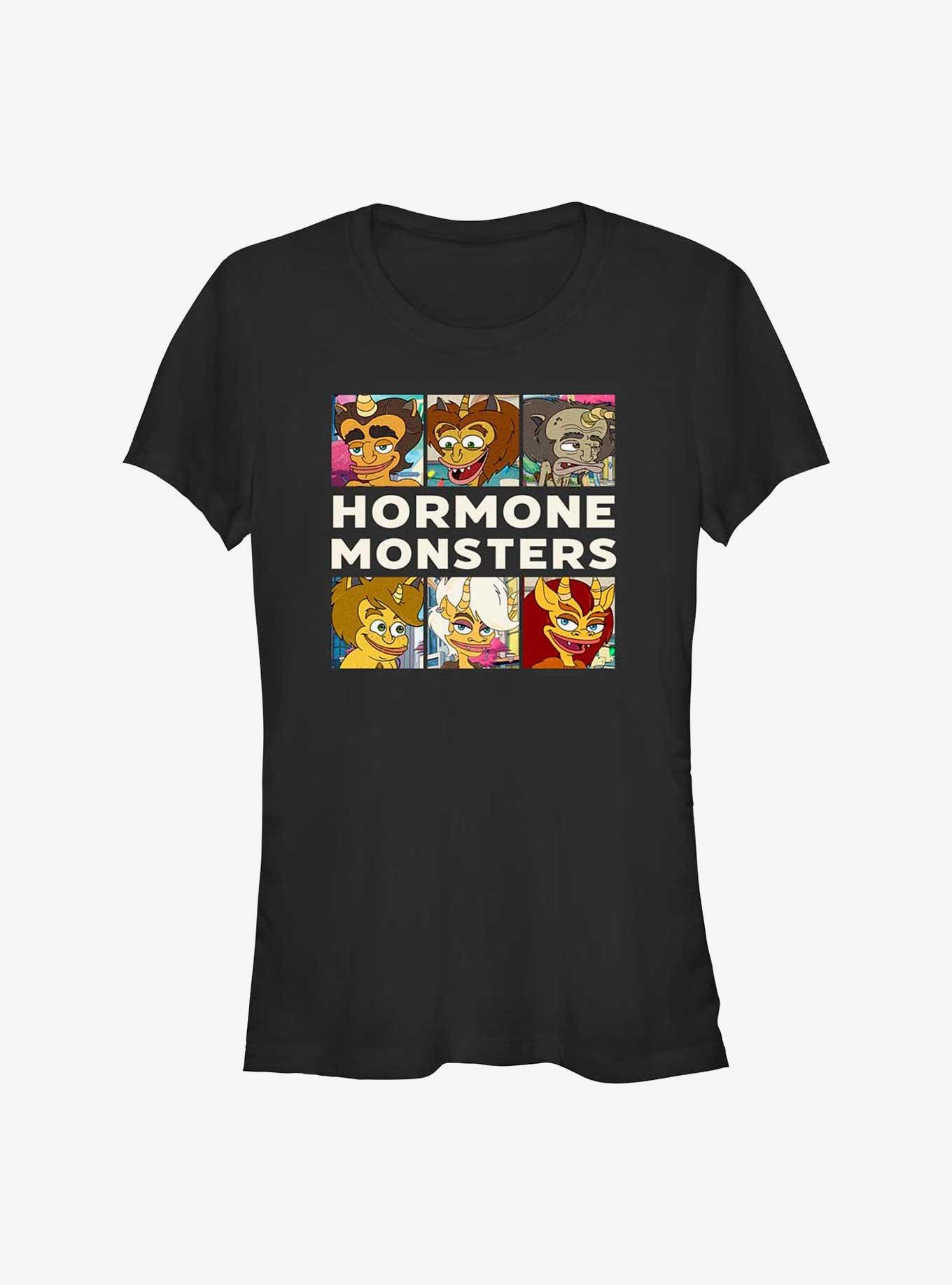 Human Resources Hormone Monsters Girls T-Shirt, BLACK, hi-res