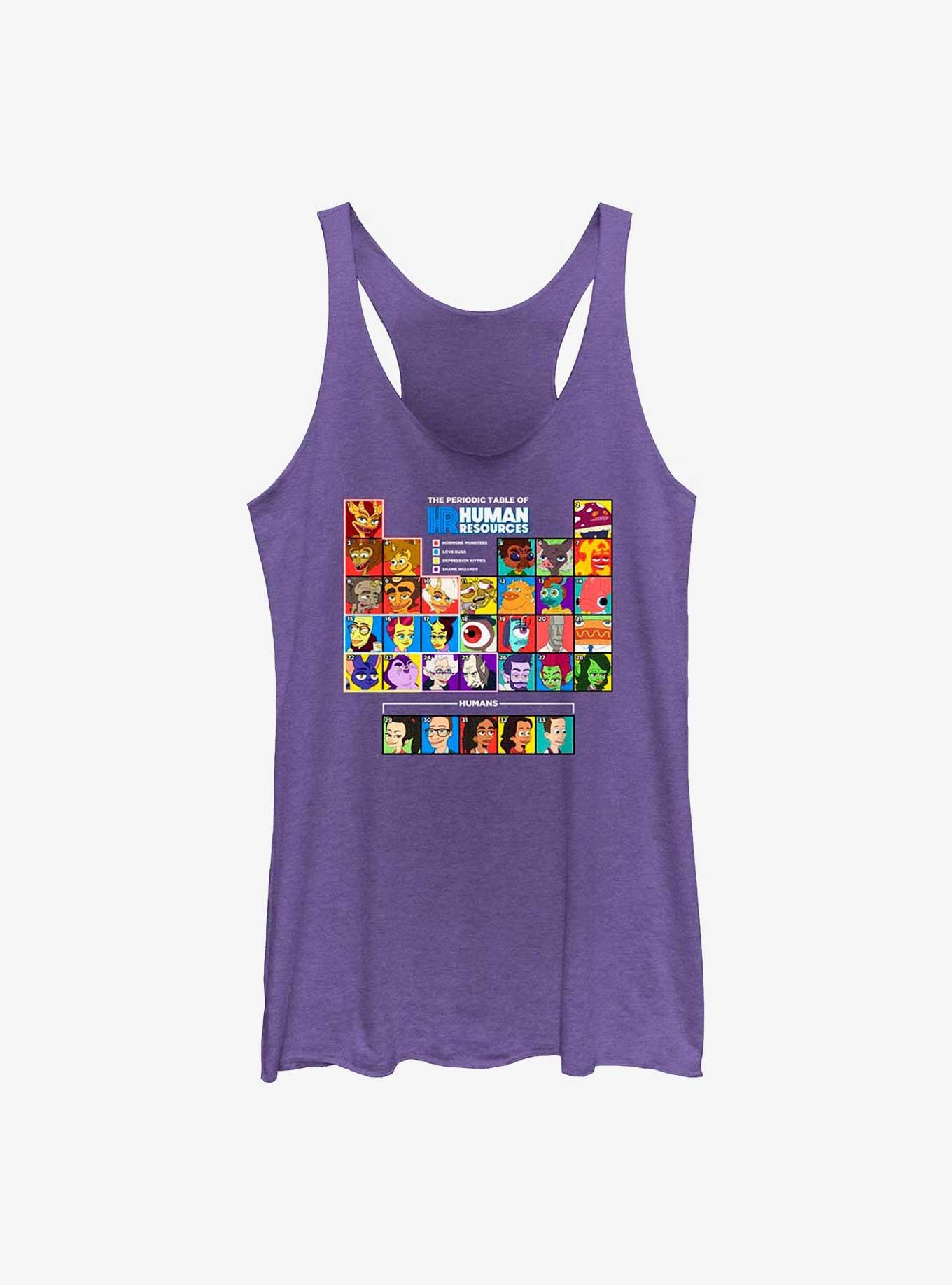 Human Resources Periodic Table Girls Tank, PUR HTR, hi-res