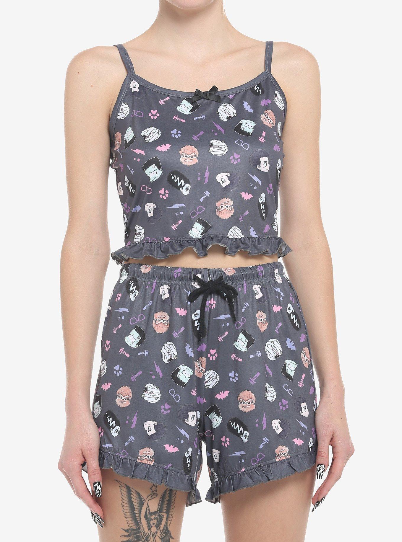 Universal Monsters Chibi Ruffle Lounge Girls Cami, MULTI, hi-res