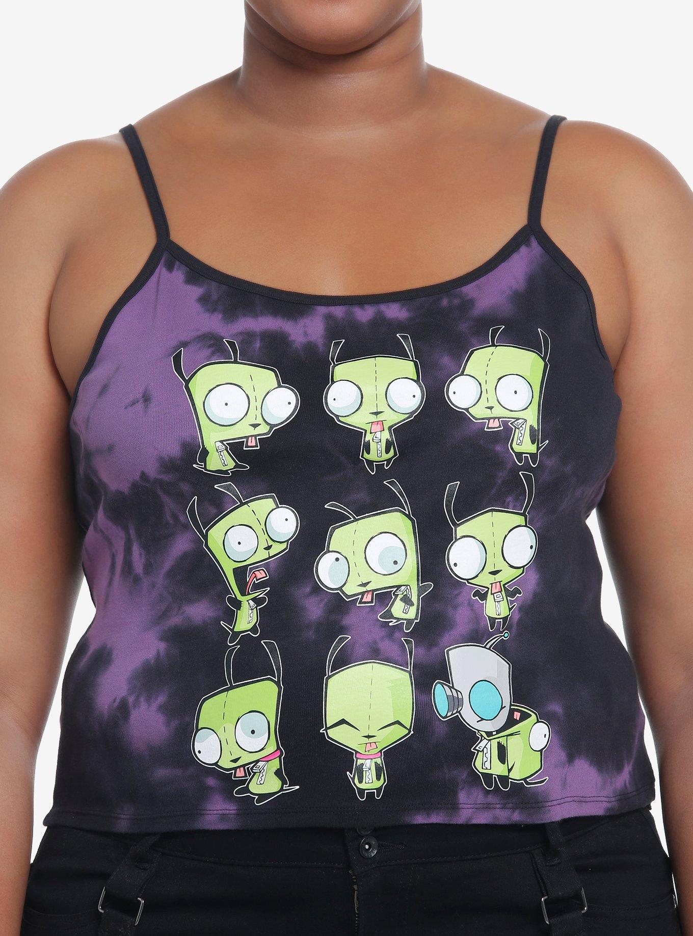 Invader Zim GIR Grid Tie-Dye Girls Cami Plus Size, MULTI, hi-res