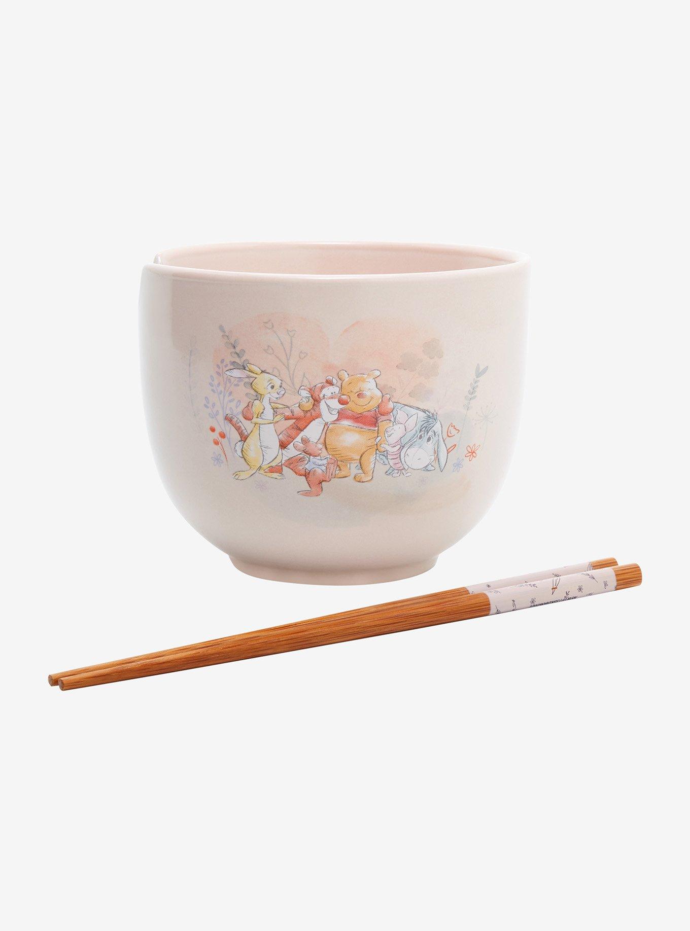 Disney Winnie the Pooh Botanical Group Portrait Ramen Bowl with Chopstick, , hi-res