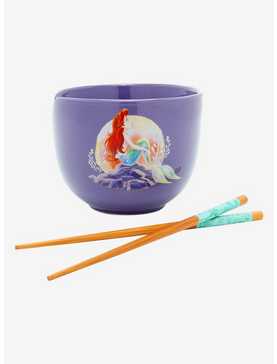 Disney The Little Mermaid Ariel On Rock Ramen Bowl with Chopsticks, , hi-res