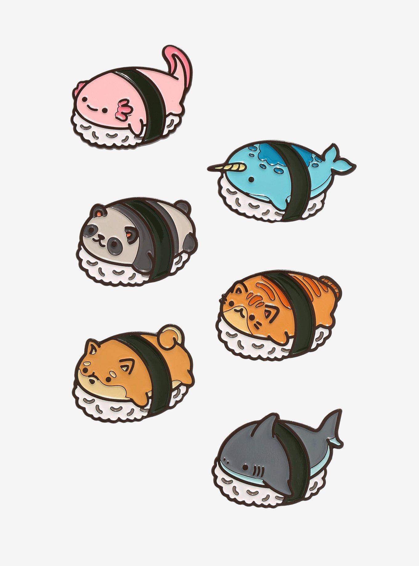 Animal Sushi Blind Box Enamel Pin, , hi-res