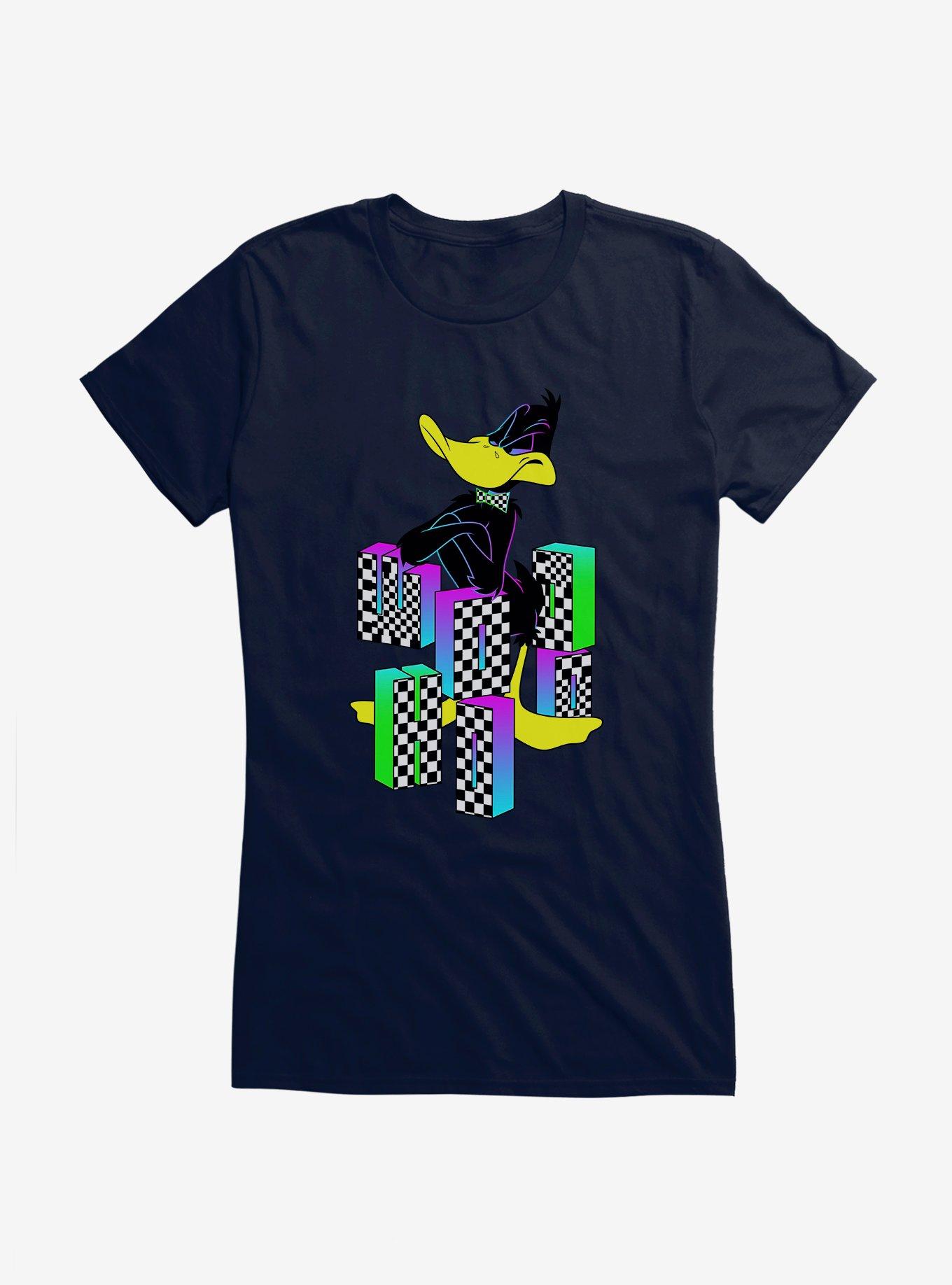 Looney Tunes Too Cool Daffy Duck Girls T-Shirt, NAVY, hi-res