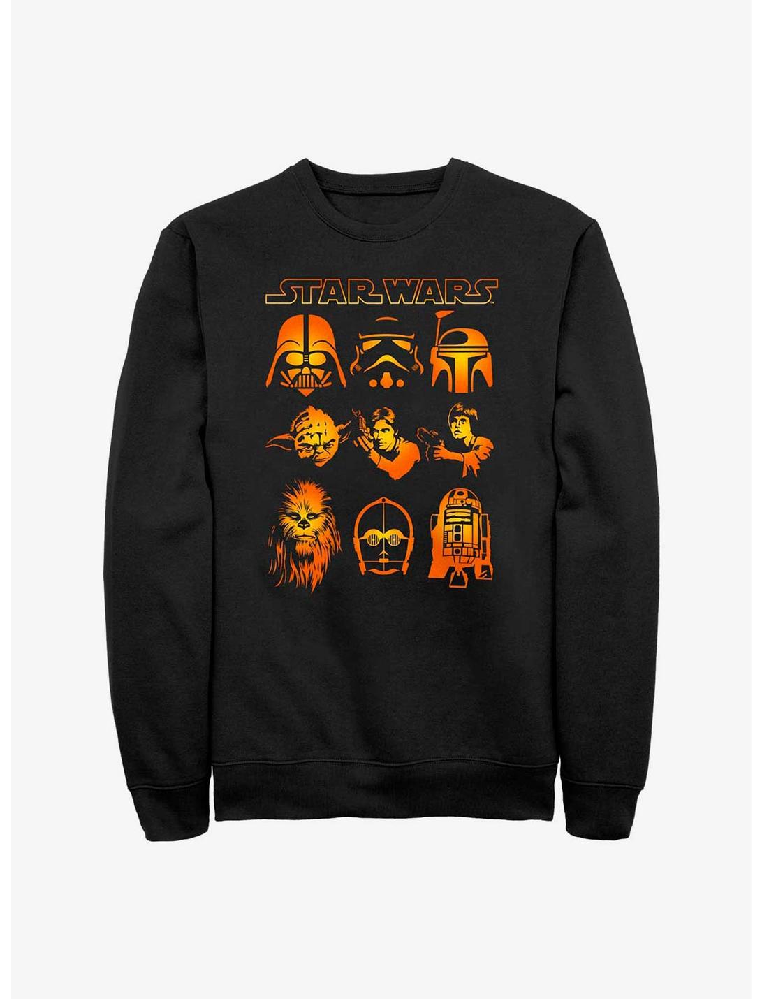 Plus Size Star Wars Halloween Heads Sweatshirt, BLACK, hi-res