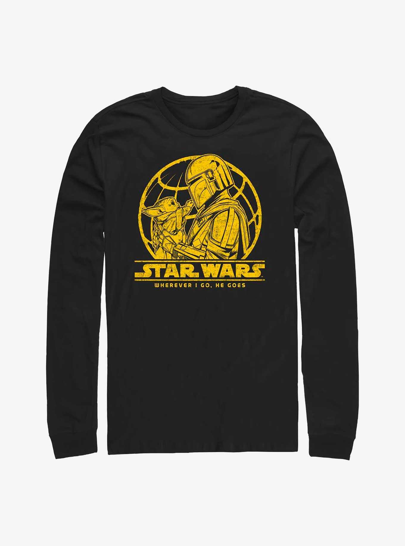Star Wars The Mandalorian Wherever I Go Long-Sleeve T-Shirt, , hi-res