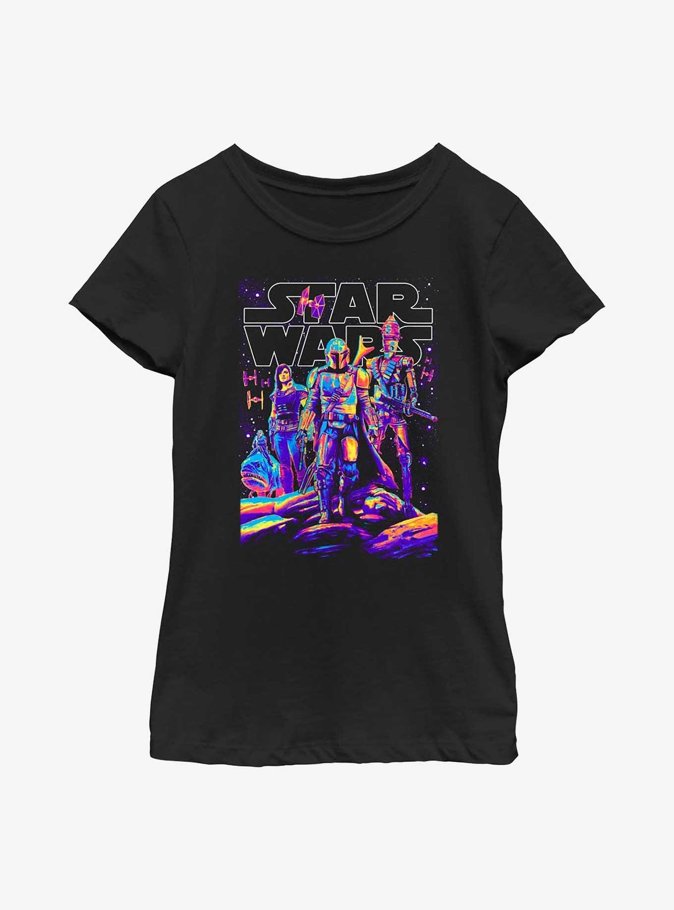 Star Wars The Mandalorian Light It Up Youth Girls T-Shirt, , hi-res