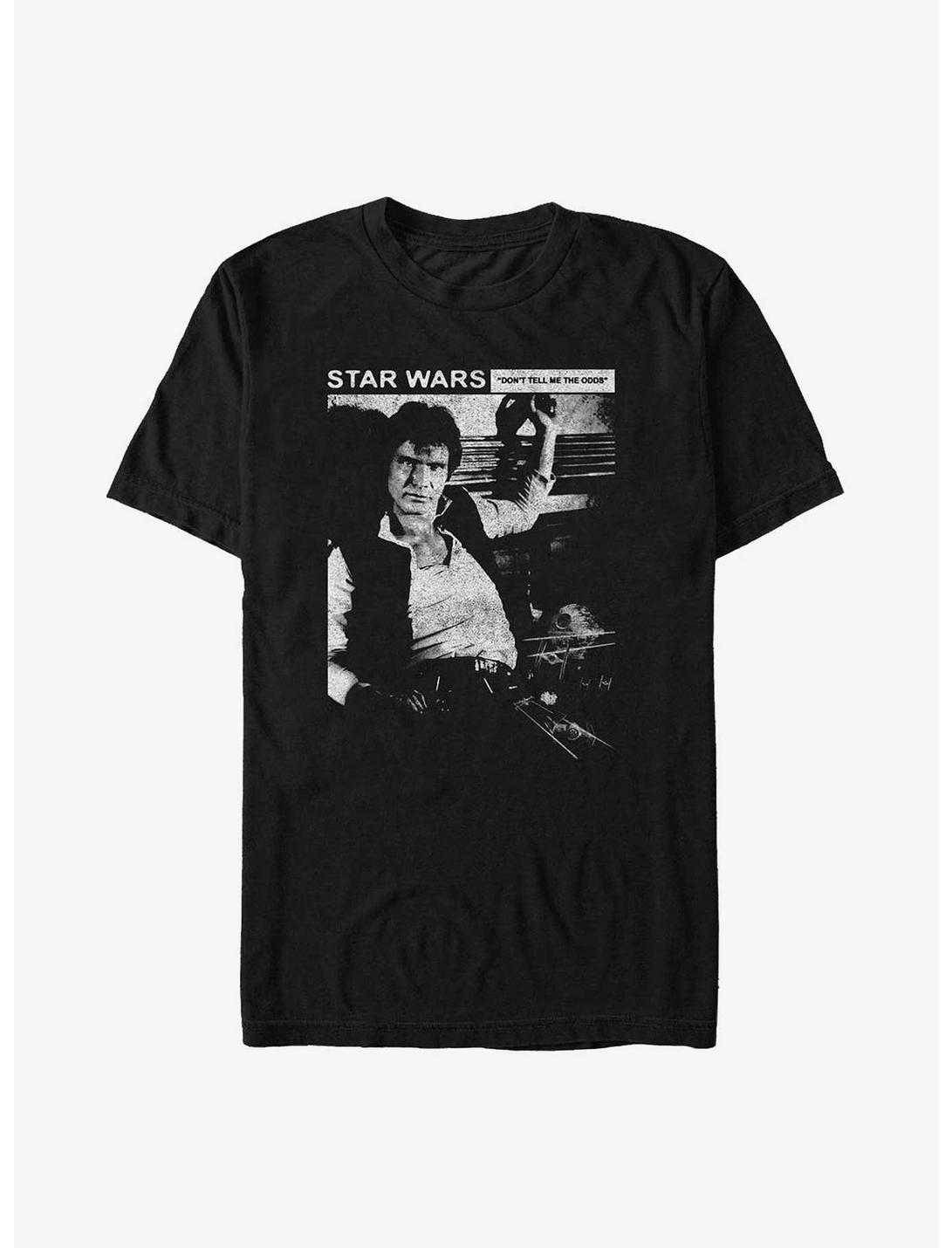 Star Wars Don't Tell Me The Odds Han Solo T-Shirt, BLACK, hi-res