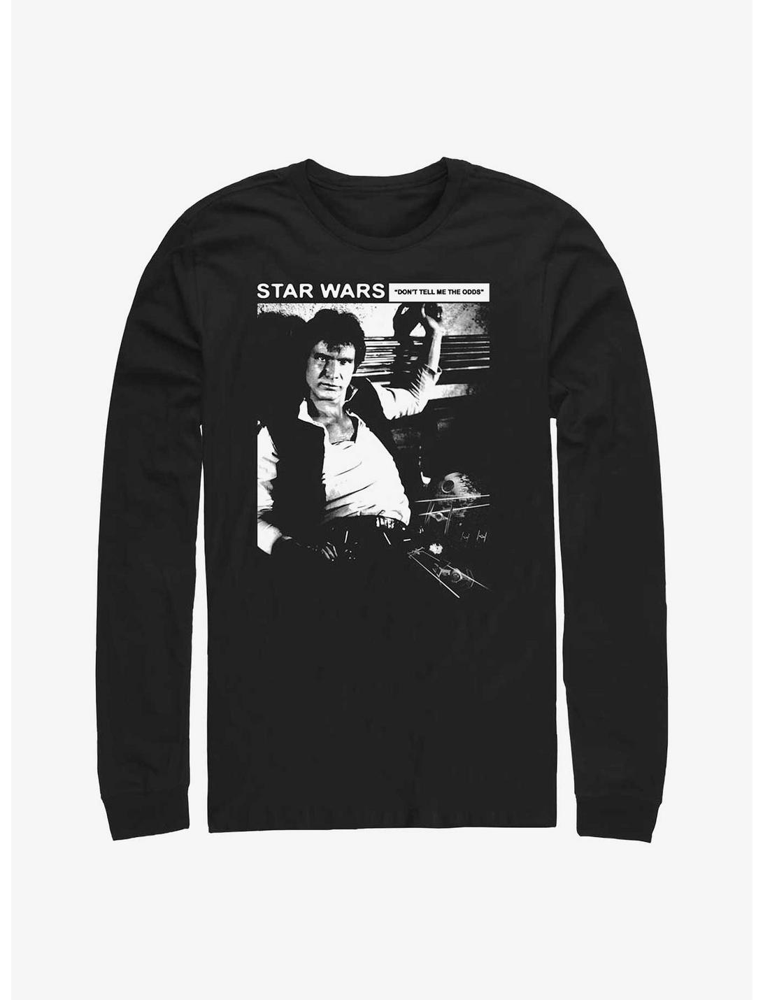 Star Wars Don't Tell Me The Odds Han Solo Long-Sleeve T-Shirt, BLACK, hi-res