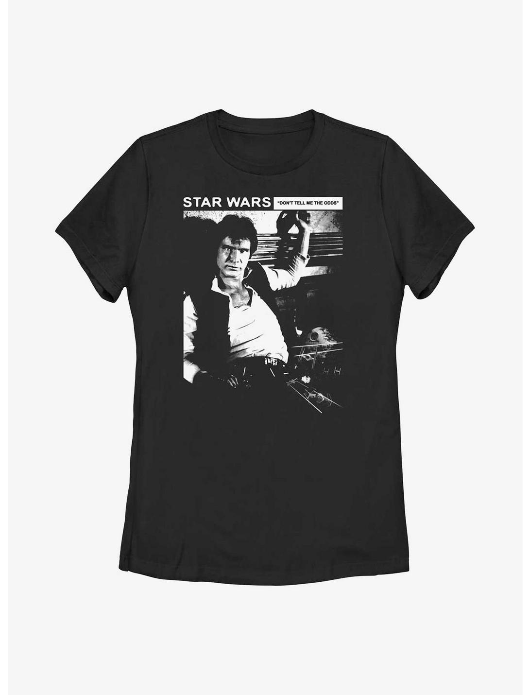 Star Wars Don't Tell Me The Odds Han Solo Womens T-Shirt, BLACK, hi-res