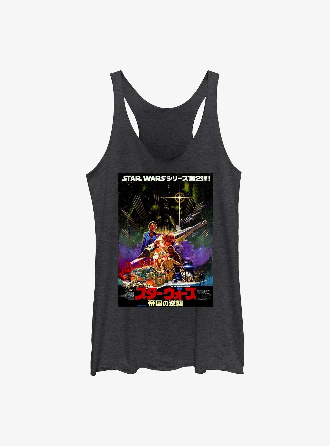 Star Wars Kanji Poster Empire Strikes Back Womens Tank Top, BLK HTR, hi-res