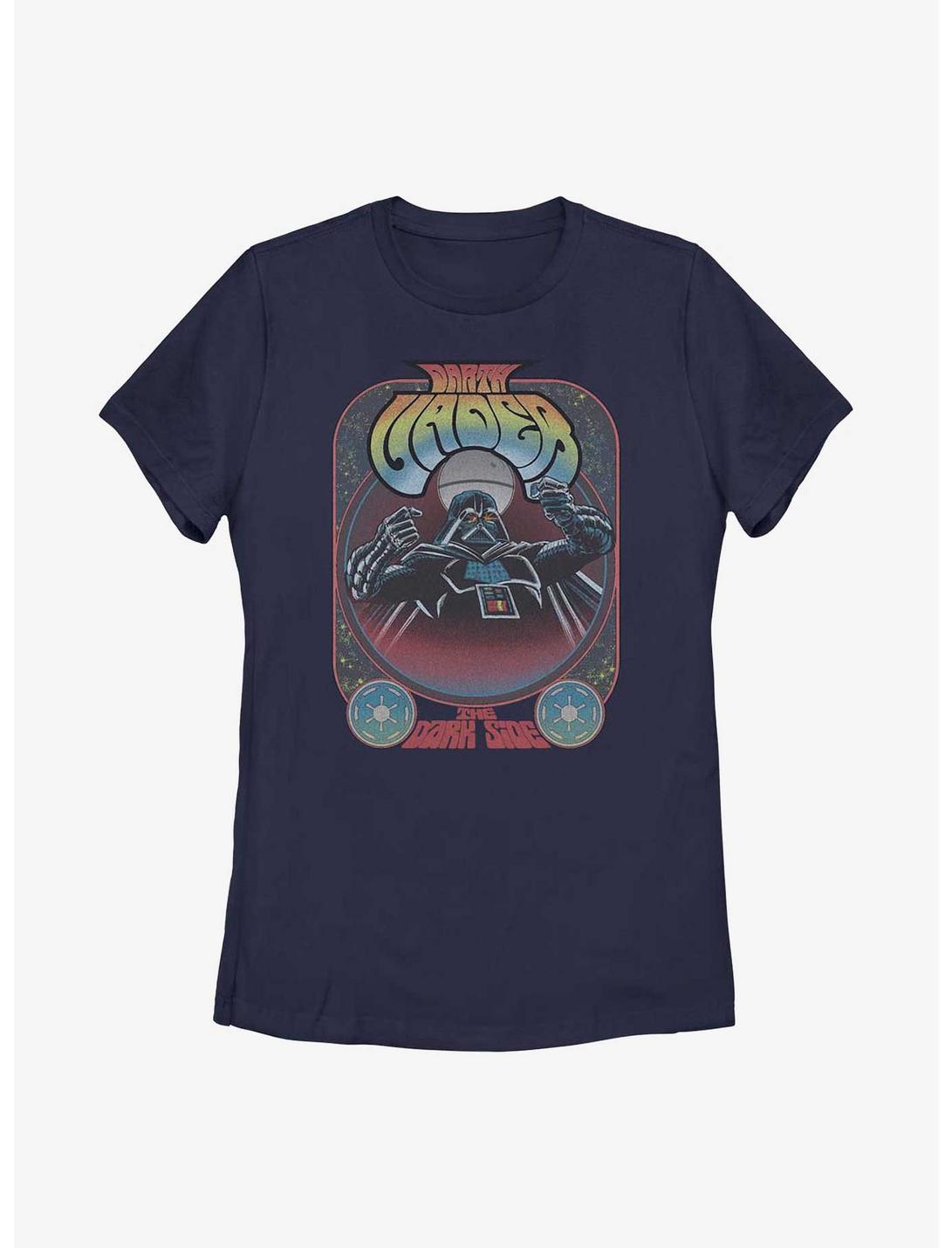 Star Wars Darth Vader Dark Side Groovy Womens T-Shirt, NAVY, hi-res