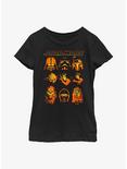 Star Wars Halloween Heads Youth Girls T-Shirt, BLACK, hi-res