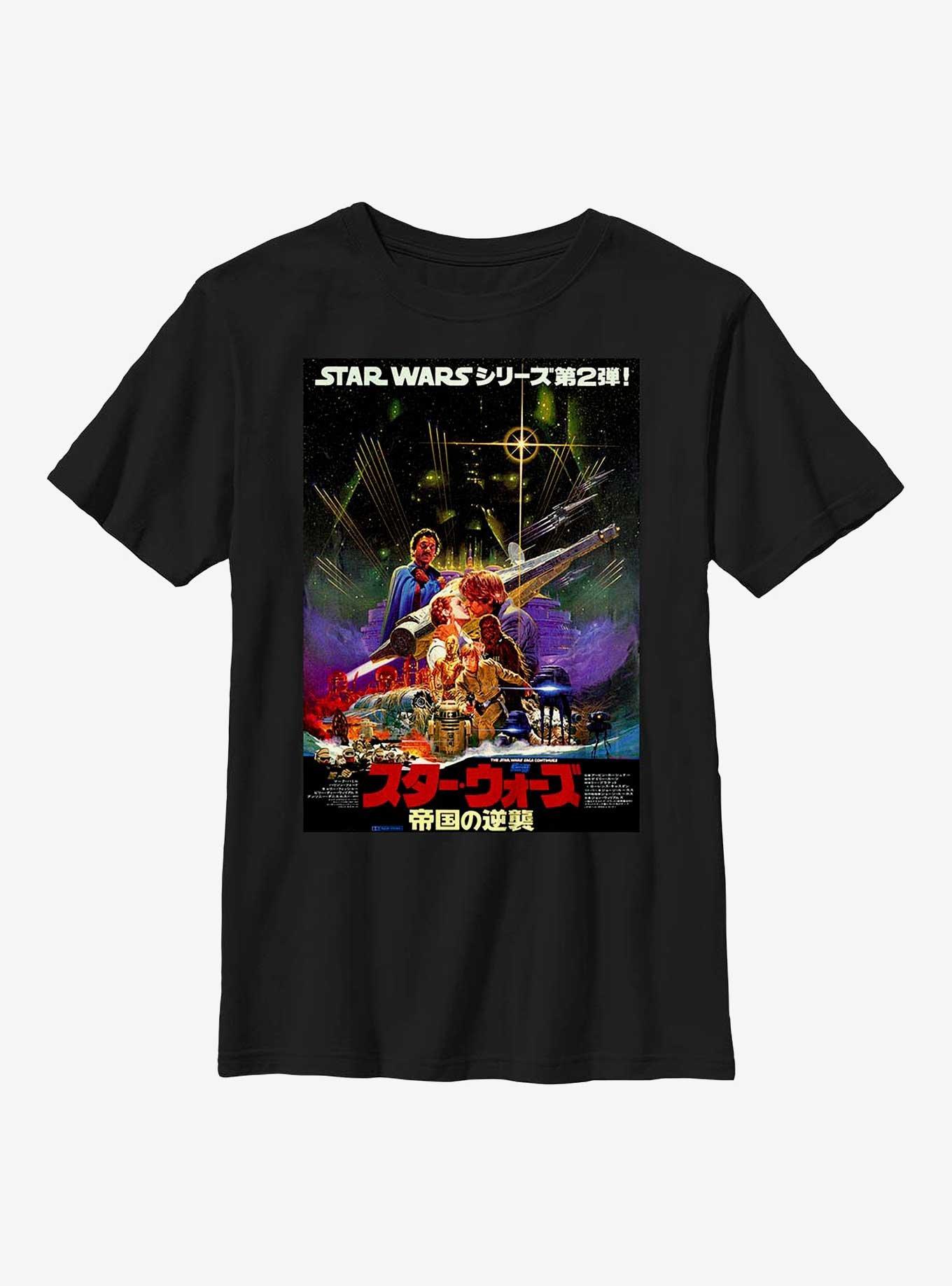 Star Wars Kanji Poster Empire Strikes Back Youth T-Shirt, BLACK, hi-res