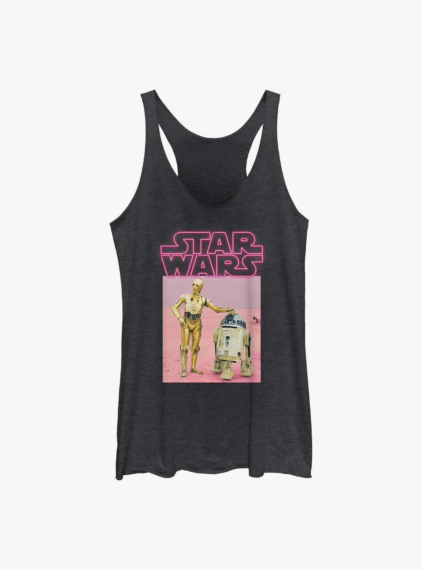 Star Wars C-3PO & R2-D2 Womens Tank Top, BLK HTR, hi-res