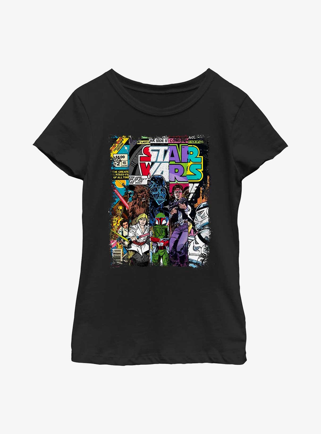 Star Wars Classic Comic Cover Strips Youth Girls T-Shirt, , hi-res
