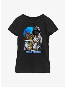 Star Wars Illustrated Poster Youth Girls T-Shirt, , hi-res