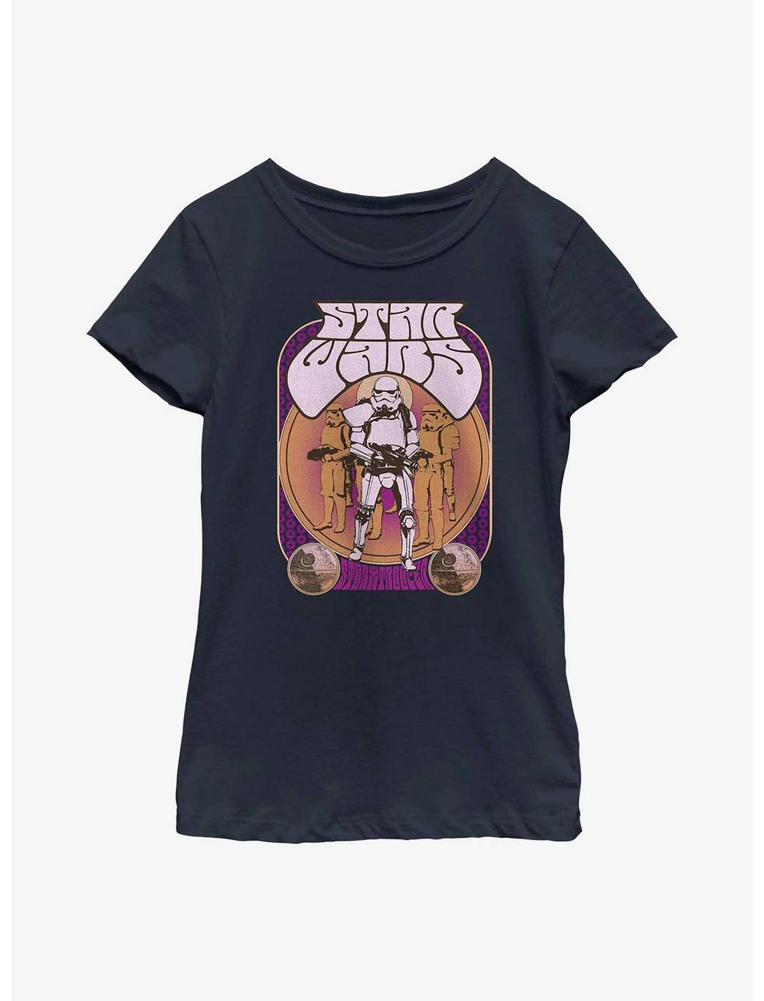 Star Wars Stormtrooper Groovy Youth Girls T-Shirt, NAVY, hi-res