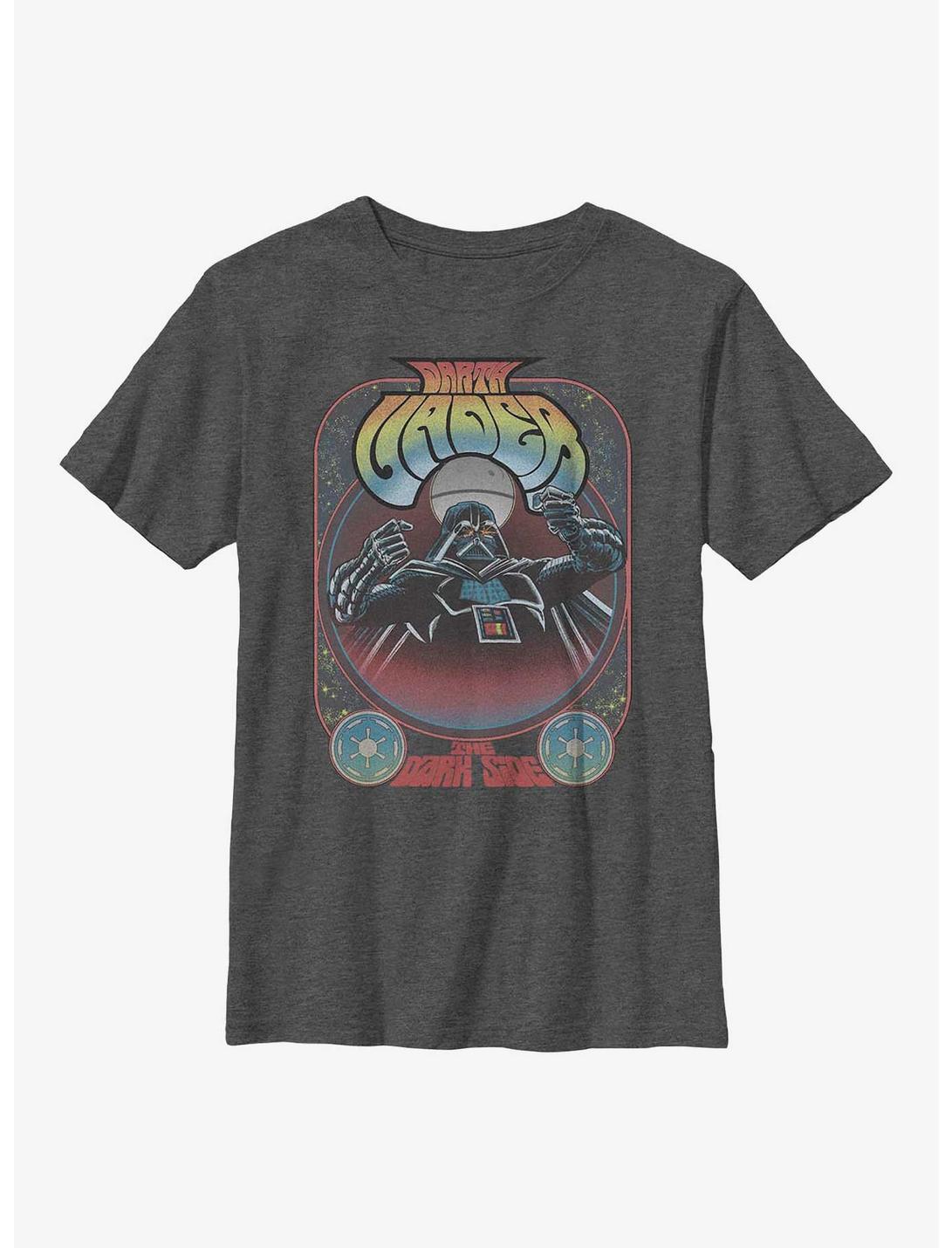 Star Wars Darth Vader Dark Side Groovy Youth T-Shirt, CHAR HTR, hi-res