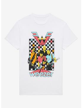 Weezer Checkered Portrait T-Shirt, , hi-res