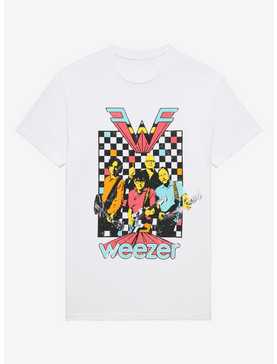 Weezer Checkered Portrait T-Shirt, , hi-res
